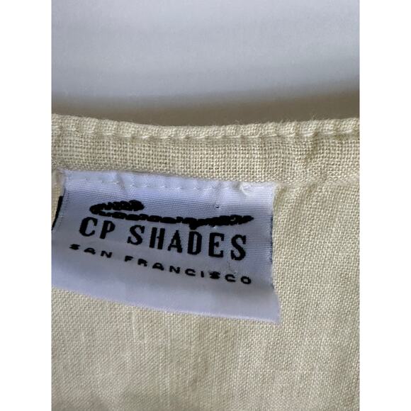 CP Shades Linen Tunic Top in Butter Yellow Size Large Beachy Loungwear - Picture 3 of 8